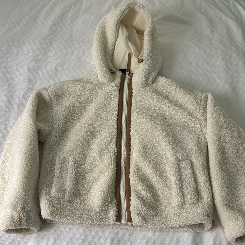 GAP Cream Sherpa Kids Puffer Jacket